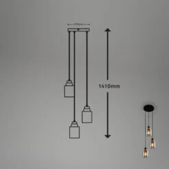 Pendelleuchte, 120 Cm, 3x E27, Max. 10W, Smoke 9 Pendelleuchte, 120 Cm, 3x E27, Max. 10W, Smoke -Briloner Store e9c14deb1290b76f9c1c141b358e4cb3