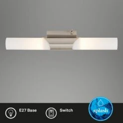 Wandleuchte 43,5 Cm 2x Exkl E14 40W Matt Nickel -Briloner Store ea233e9816a0ef68a6701c3ea80af6de