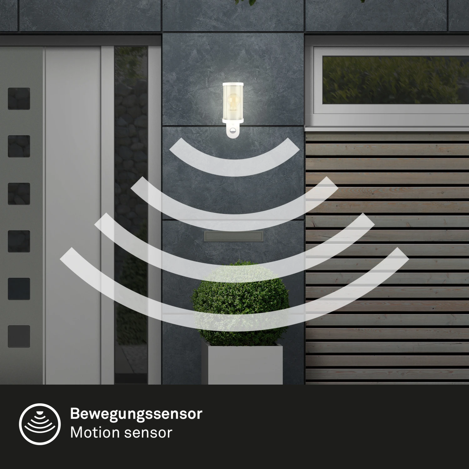 Außenleuchte, Sensor, Weiß, 1x E27 Exkl 4 Außenleuchte, Sensor, Weiß, 1x E27 Exkl – Bild 4