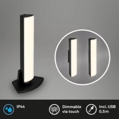 LED Akku-Tischleuchte, 30 Cm, Memory, 7W, 700lm Schwarz -Briloner Store efa0931811b3a816606e3afdc49b3d9d