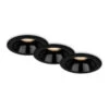 Einbauleuchten-Set, Ø9,5 Cm, 3x GU10, Schwarz