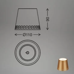 Briloner Flaska Flaschenlampe LED, Touchdimmer, Akku, Goldfarbig -Briloner Store f0290f51decde7e6743203d1950bbf5b