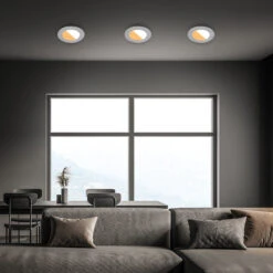 3er Set CTS Einbauleuchte, 8,5 Cm, 4W, 300lm Chrom-matt -Briloner Store f422437884ed924918d751924651c857