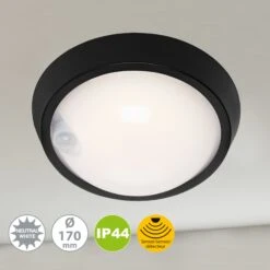 SENSOR LED Außenleuchte, Ø 17 Cm, 12 W, Schwarz 12 SENSOR LED Außenleuchte, Ø 17 Cm, 12 W, Schwarz -Briloner Store f461c045ba00730fd018dd7c53a76f77