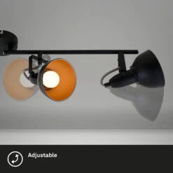 Briloner Soft Deckenstrahler, Schwenkbar, 4-flammig, Schwarz-Gold -Briloner Store f50bb41c34d5344279a9e51d3a4c1567