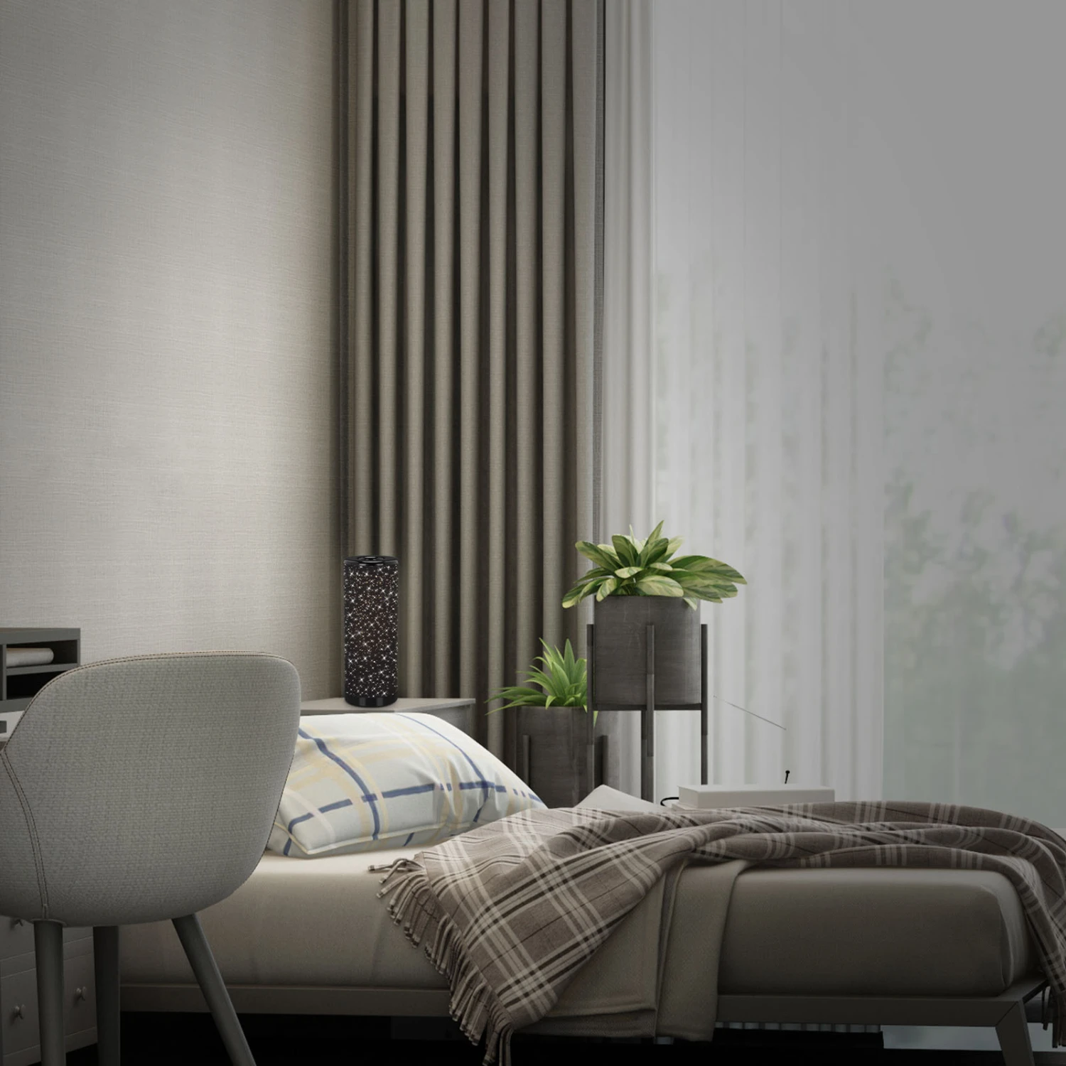 STERNENHIMMEL LED Tischleuchte, Ø 13 Cm, 5 W, Schwarz 3 STERNENHIMMEL LED Tischleuchte, Ø 13 Cm, 5 W, Schwarz – Bild 3