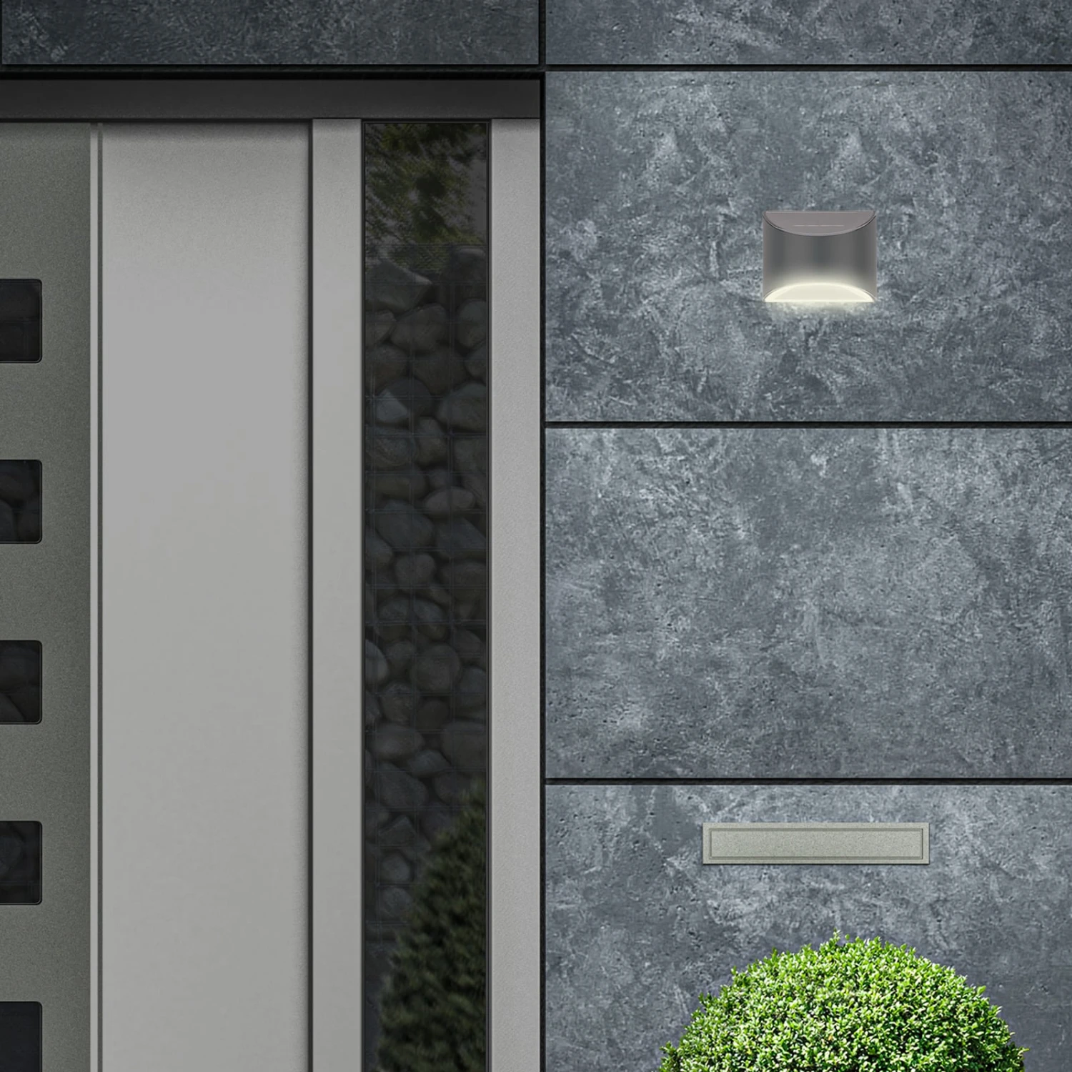 Solar LED Wandleuchte, 10 Cm, Anthrazit 6 Solar LED Wandleuchte, 10 Cm, Anthrazit – Bild 6