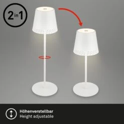 LED Akku-Tischleuchte 38 Cm 2,6W 280lm Weiß -Briloner Store f7907999a439adbe7e3eb1a913f25d47