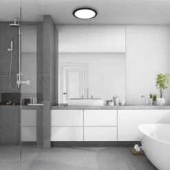 LED Deckenleuchte, 31 Cm, 12W, 1250lm, Schwarz -Briloner Store f7ceaececc404e2b667f490d8ca2c817