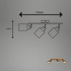 Briloner Royk Deckenstrahler, Rauchglas, Schwenkbar, 3-flammig, Holzbasis -Briloner Store f8f8bee73745b88cf2444e0c73a6d8dc