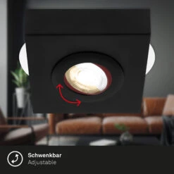 CTS Deckenleuchte, 12 Cm, 4W, 460lm, Schwarz -Briloner Store fa15054cbe28754532641ec8f8455a4d