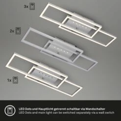 LED Deckenleuchte, 56 Cm, Memory, 30W, 2850lm, Aluminium -Briloner Store fabfc2cc79a9fd5373d312e27764a12c