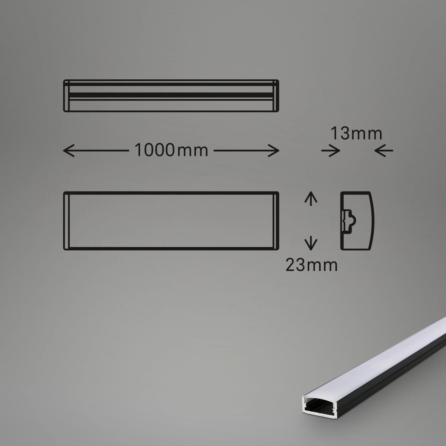 Pimp Your Stripe LED Strip 2m, Smart CCT + Alu-Profil Schwarz 10 Pimp Your Stripe LED Strip 2m, Smart CCT + Alu-Profil Schwarz – Bild 10