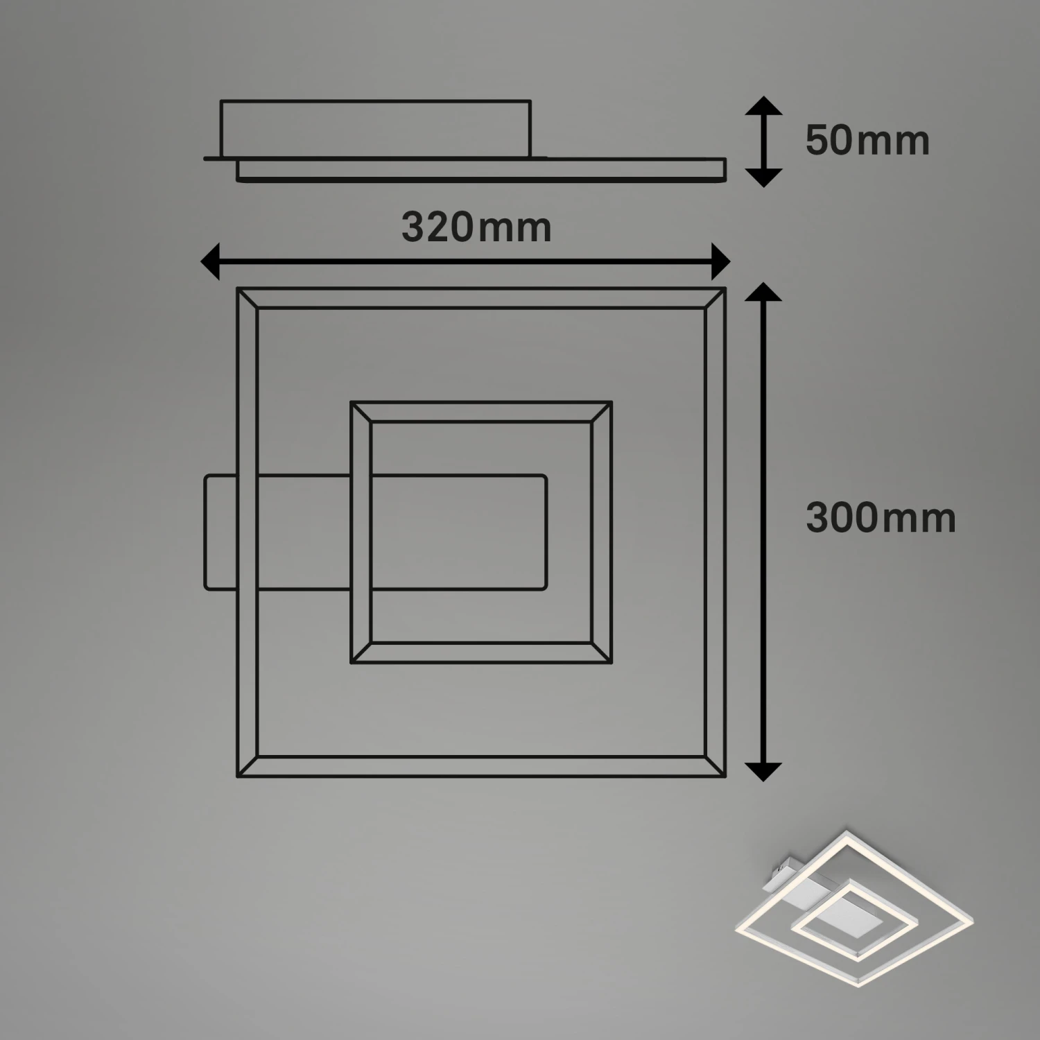 LED Deckenleuchte, 32 Cm, 22W, 100lm, Aluminium 5 LED Deckenleuchte, 32 Cm, 22W, 100lm, Aluminium – Bild 5