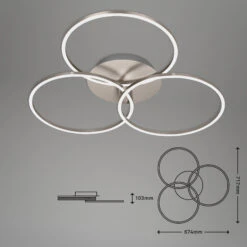 LED Frame 71,7 Cm 40W 4400lm Matt-nickel -Briloner Store frame led deckenleuchte drehbar matt nickel led masszeichnung 44aaafb2ce29086a248ecd4c532c1187