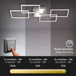 LED Frame 95,6 Cm 30W 3600lm Chrom -Briloner Store frameled decken und wandleuchte drehbar chrom alu led funktion f03752cd1d425c730620f9cdfa7baa00