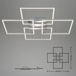 LED Frame 72,4 Cm 4x12W 1300lm Chrom 15 LED Frame 72,4 Cm 4x12W 1300lm Chrom -Briloner Store frames led decken und wandleuchte drehbar chrom alu 4xled masszeichnung ce51337e97250e1947ace4abed745d91