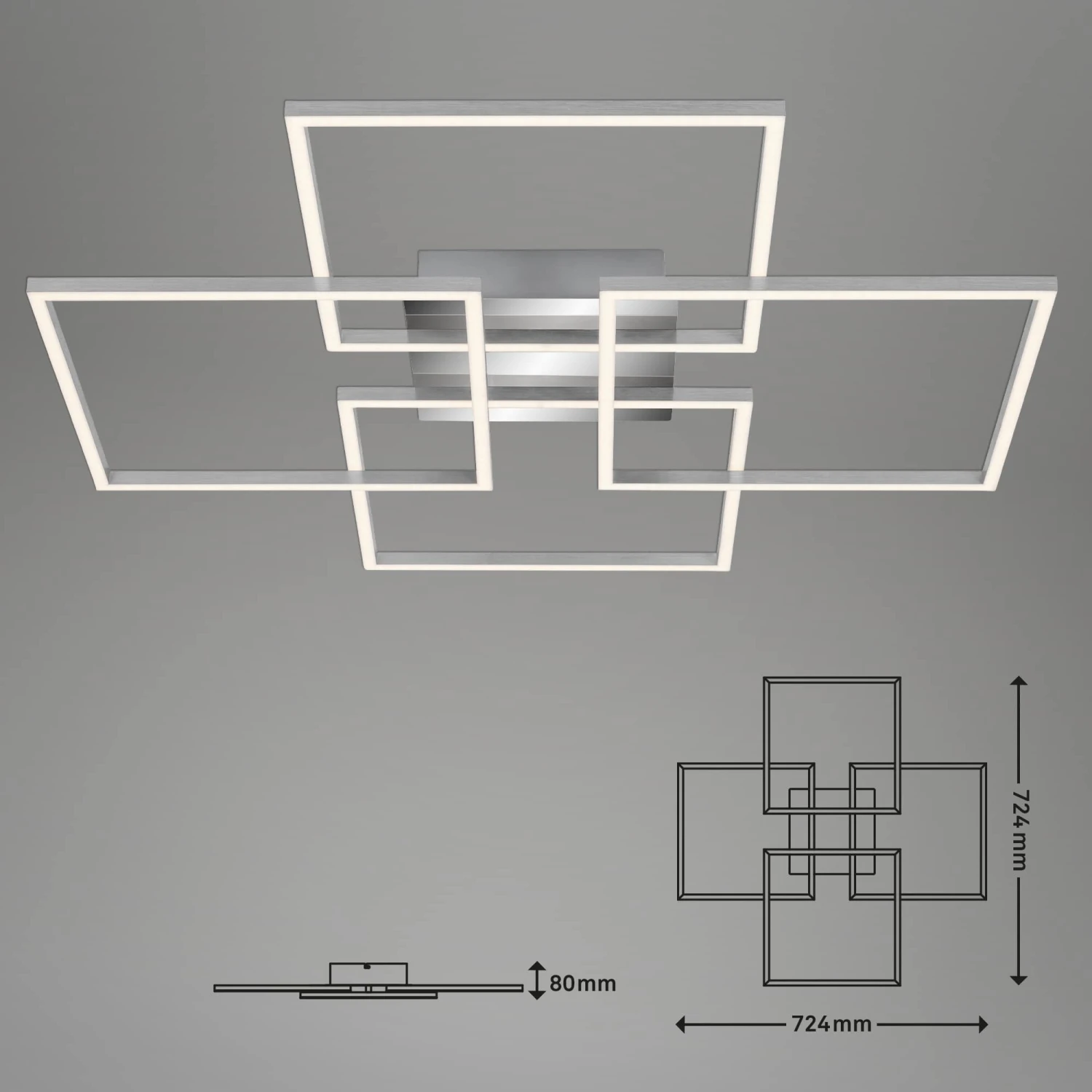 LED Frame 72,4 Cm 4x12W 1300lm Chrom 8 LED Frame 72,4 Cm 4x12W 1300lm Chrom – Bild 8