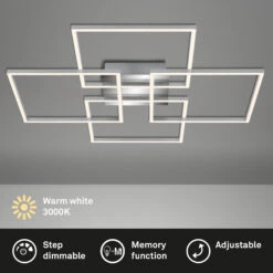 LED Frame 72,4 Cm 4x12W 1300lm Chrom 11 LED Frame 72,4 Cm 4x12W 1300lm Chrom -Briloner Store frames led decken und wandleuchte drehbar chrom alu 4xled titelbild bd0ada2f292ecc62e791c727c376f85f