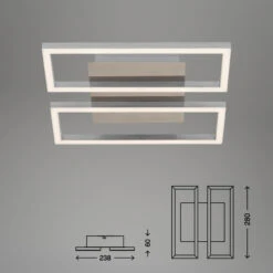 LED Frame 28 Cm 2x14,5W 1400lm Matt-nickel -Briloner Store frames led decken und wandleuchte matt nickel led masszeichnung 4cf6680058ef2d931b715333eacefede