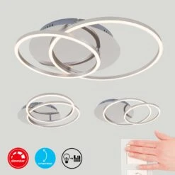 LED Deckenleuchte, 51,5 Cm, 4100 LM, 36 W, Alu-Chrom -Briloner Store frames led deckenleuchte drehbar chrom alu led titelbild 125c920b02d16924a212ec4f94f04d5c