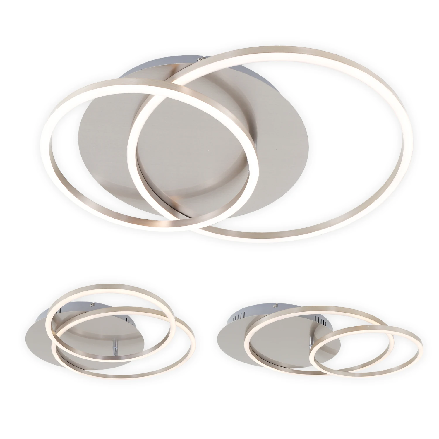 LED Deckenleuchte, 51,5 Cm, 3200 LM, 40 W, Matt-Nickel 6 LED Deckenleuchte, 51,5 Cm, 3200 LM, 40 W, Matt-Nickel – Bild 6