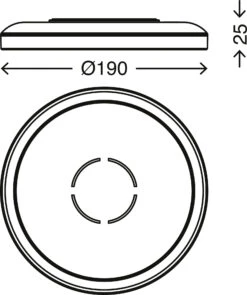 Slim LED Panel Ø 19 Cm 12W 1400lm Schwarz -Briloner Store free ultraflache led deckenleuchte weiss schwarz led masszeichnung 57d307c2a170826961872f71da45c3bb
