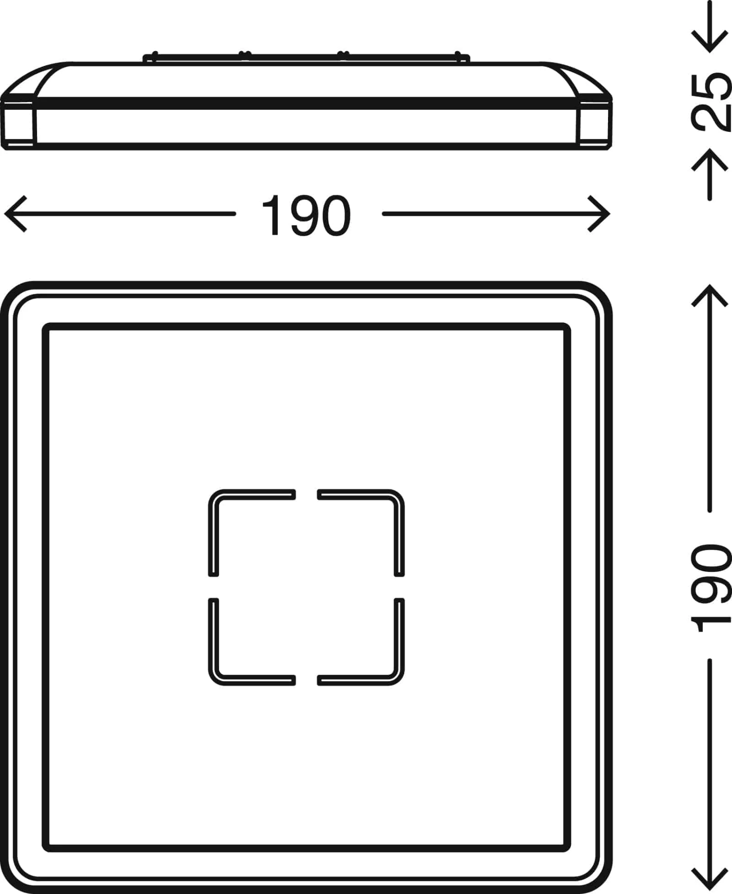 Slim LED Panel 19 Cm 12W 1400lm Schwarz 4 Slim LED Panel 19 Cm 12W 1400lm Schwarz – Bild 4