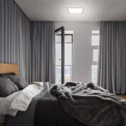 Slim LED Panel 19 Cm 12W 1400lm Silber -Briloner Store free ultraflache led deckenleuchte weiss silber 1xled freisteller2 968d1bef944b640aec1c623e4e9a732a