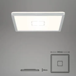 Slim LED Panel, 29,3 Cm, 2400 LUMEN, 18 WATT, Silber 8 Slim LED Panel, 29,3 Cm, 2400 LUMEN, 18 WATT, Silber -Briloner Store free ultraflache led deckenleuchte weiss silber led masszeichnung 9d4ab449cbe1d52d01c43ee9b7b38860