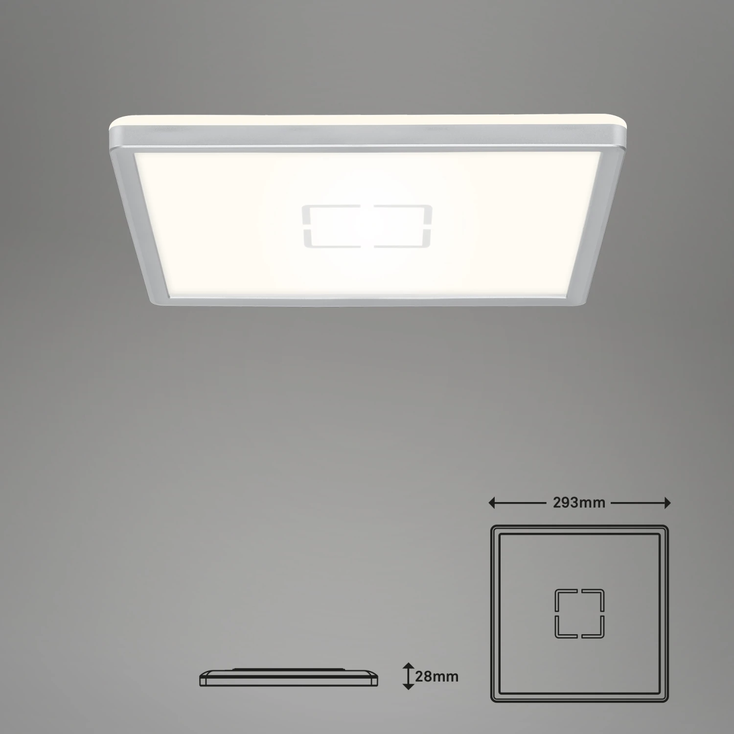 Slim LED Panel, 29,3 Cm, 2400 LUMEN, 18 WATT, Silber 4 Slim LED Panel, 29,3 Cm, 2400 LUMEN, 18 WATT, Silber – Bild 4