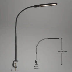LED CCT Touch Klemmleuchte 110 Cm 8W 600lm Schwarz -Briloner Store homeoffice cct led klemmleuchte schwarz masszeichnung f8c4d81d2e4471b05f54a3be68e23748