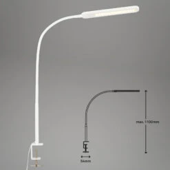 LED CCT Touch Klemmleuchte 110 Cm 8W 600lm Weiß -Briloner Store homeoffice cct led klemmleuchte touch weiss masszeichnung 46eae3990d6c34d61d842326b5e17d1f