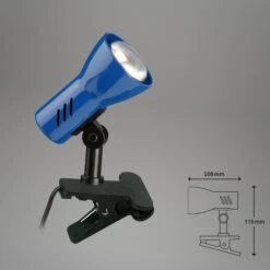 Klemmleuchte 11,5 Cm 1x Exkl E14 40W Blau -Briloner Store klemmleuchte blau e14 masszeichnung 02f844a266b4e29de26ab5549f9b39f4