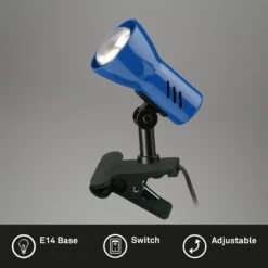 Klemmleuchte 11,5 Cm 1x Exkl E14 40W Blau -Briloner Store klemmleuchte blau e14 titelbild 02619f6baffe637598839af1504a6784
