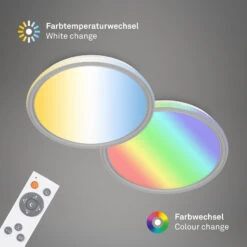 CCT RGB LED Deckenleuchte, Ø 50 Cm, 40 W, Grau -Briloner Store kristall cct rgb led deckenleuchte grau led freisteller2 ba4f408407657c3c80fb62ac1e0ea22a