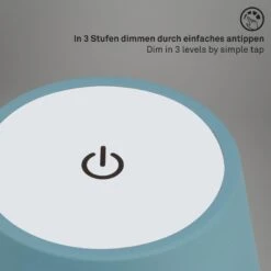 LED Akku-Tischleuchte 38 Cm 2,6W 280lm Taubenblau -Briloner Store led akku tischleuchte blau detail1 1a240b7a8f94db6391034c469c8b82d4