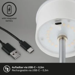 LED Akku-Tischleuchte 38 Cm 2,6W 280lm Chrom -Briloner Store led akku tischleuchte chrom funktion2 5237e35064327cab2a7675cbeefc1a56