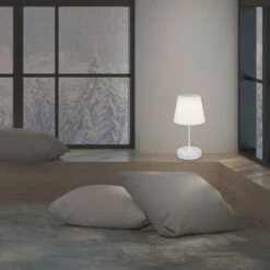 LED Akku Tischleuchte Ø12,5 Cm, LED-Modul, 3W, 350 Lm, Chrom-matt -Briloner Store led akku tischleuchte chrom matt 10bd9e040cfff17c72bb1ec0b051fb06