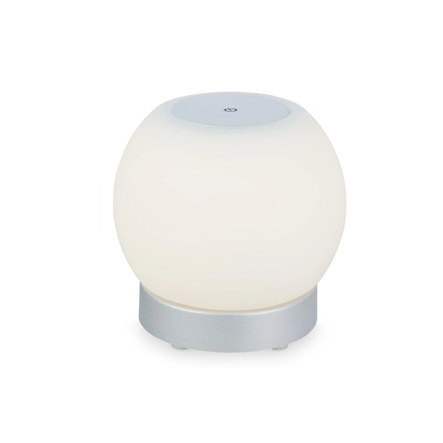 LED Akku Tischleuchte, Ø16 Cm, LED-Modul, 3W, 350 Lm, Chrom-matt 1 LED Akku Tischleuchte, Ø16 Cm, LED-Modul, 3W, 350 Lm, Chrom-matt