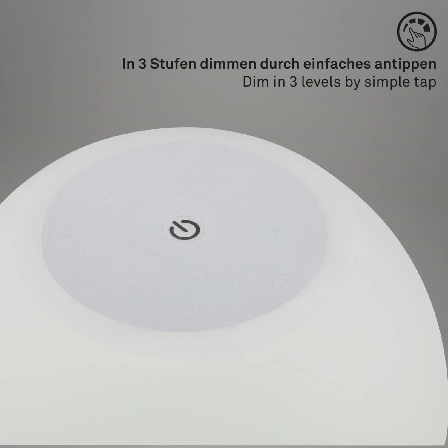 LED Akku Tischleuchte, Ø16 Cm, LED-Modul, 3W, 350 Lm, Chrom-matt 6 LED Akku Tischleuchte, Ø16 Cm, LED-Modul, 3W, 350 Lm, Chrom-matt – Bild 6