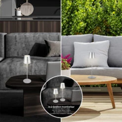 LED Akku-Tischleuchte 38 Cm 2,6W 280lm Chrom -Briloner Store led akku tischleuchte chrom milieu a9d0c884af7ce384227d4c621cb55962