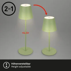 LED Akku-Tischleuchte 38 Cm 2,6W 280lm Lindgrün -Briloner Store led akku tischleuchte lindgruen funktion2 5d2685fd4ad8bdc07f18f605fee1d919