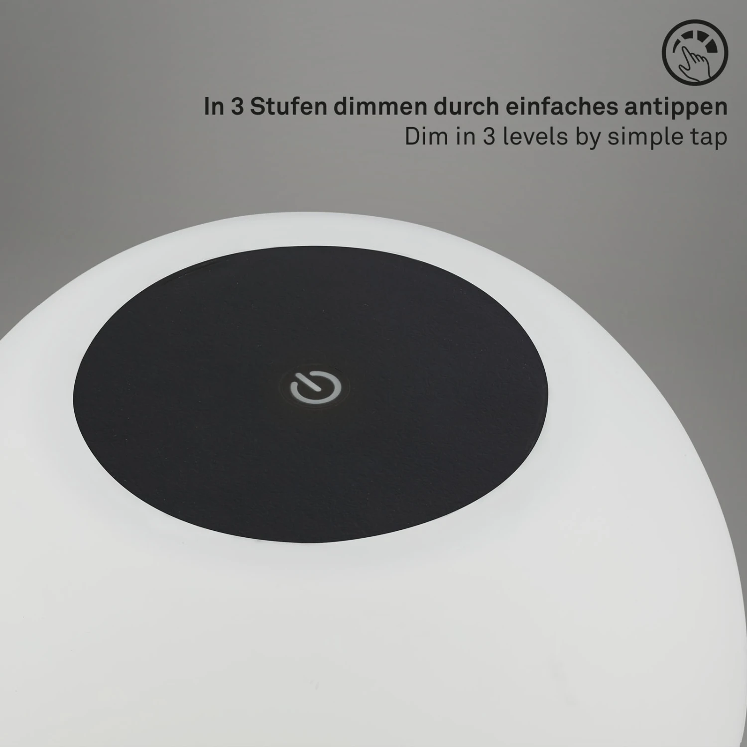 LED Akku Tischleuchte, Ø16 Cm, LED-Modul, 3W, 350 Lm, Schwarz 4 LED Akku Tischleuchte, Ø16 Cm, LED-Modul, 3W, 350 Lm, Schwarz – Bild 4