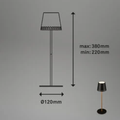 LED Akku-Tischleuchte 38 Cm 2,6 Watt 280lm Schwarz-holz -Briloner Store led akku tischleuchte schwarz masse 2bd1861dfc6370a063da32710d386342