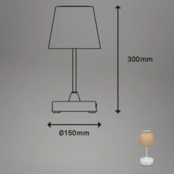 LED Akku Tischleuchte, Ø12,5 Cm, LED-Modul, 3W, 350 Lm, Taupe 13 LED Akku Tischleuchte, Ø12,5 Cm, LED-Modul, 3W, 350 Lm, Taupe -Briloner Store led akku tischleuchte taupe masszeichnung 5be97c04aad2b52b1ef40c4eb4bbd80c