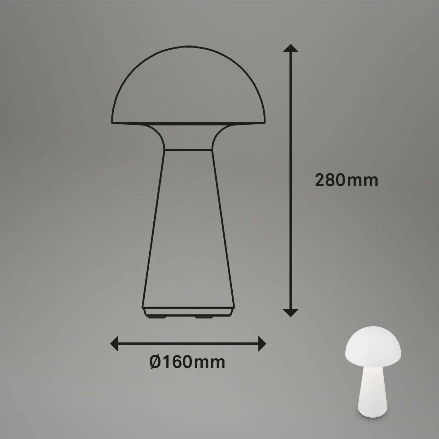 LED Akku-Tischleuchte 28 Cm 2,6W 300lm Weiß 4 LED Akku-Tischleuchte 28 Cm 2,6W 300lm Weiß – Bild 4