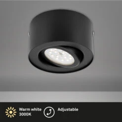 LED Aufbauleuchte, Ø 9 Cm, 5 W, Schwarz -Briloner Store led aufbauleuchte schwarz 4a8e4ac4d07db3cb9dd498081c3d9c64