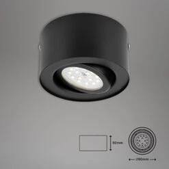 LED Aufbauleuchte, Ø 9 Cm, 5 W, Schwarz -Briloner Store led aufbauleuchte schwarz cb8c75a2b36be2f290d121ff2b1dc8a8