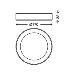 LED Deckenleuchte, Ø 17 Cm, 12 W, 3000 K Weiß -Briloner Store led aufbauleuchte weiss led platine masszeichnung c415ad4b0eb0c874974966c4dba016a0
